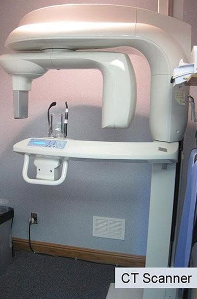 CT scanners are used to plan your tooth implant treatment.
