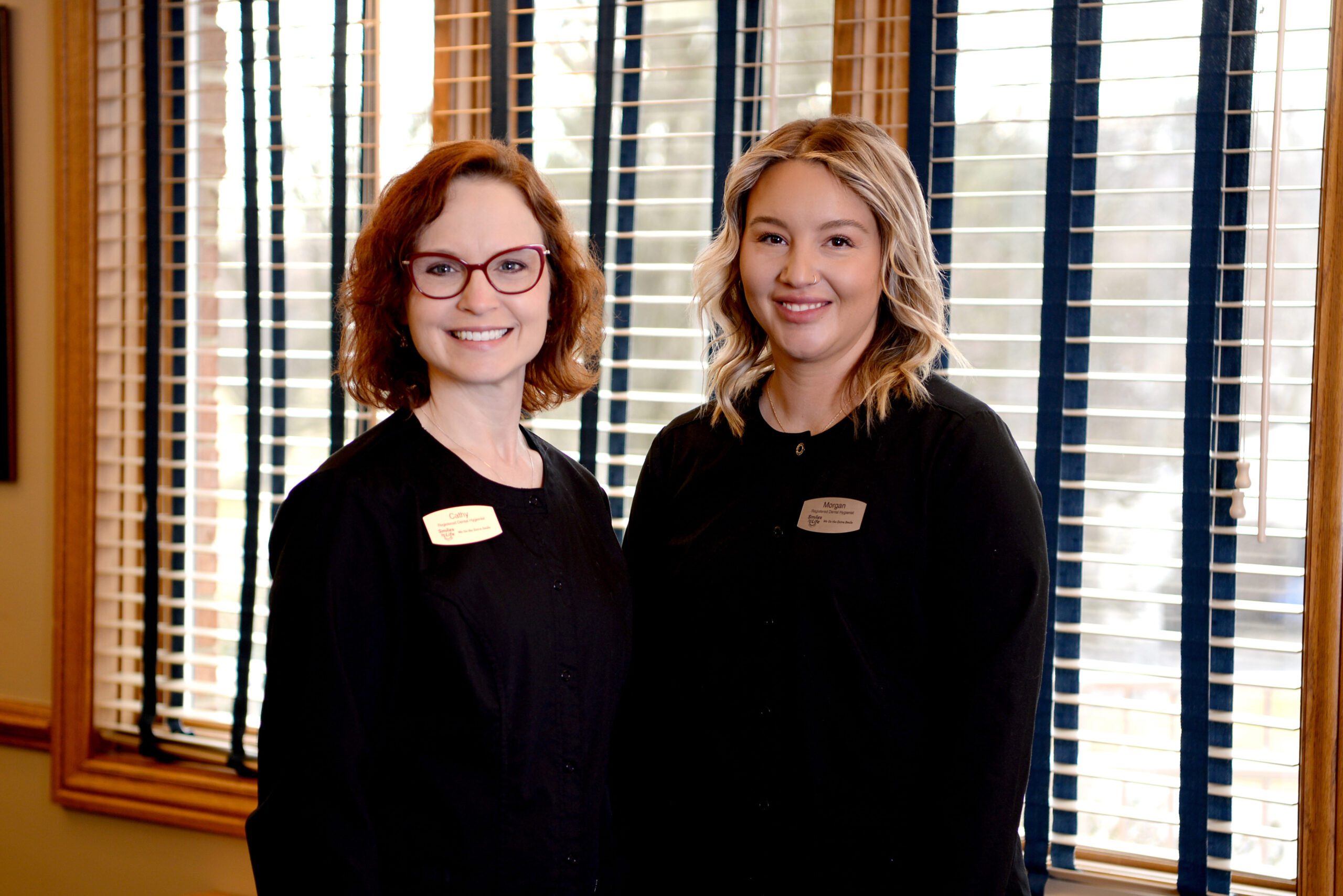 Bridgewater dental hygienists Cathy and Morgan